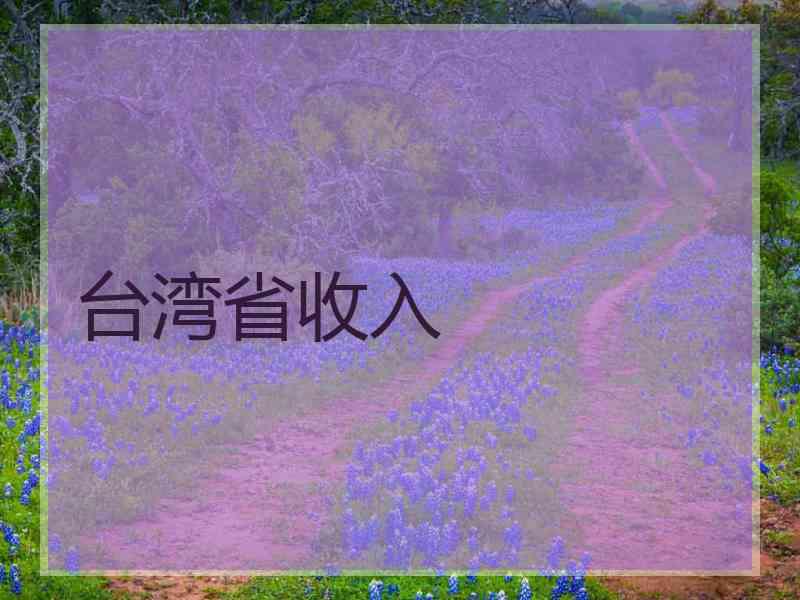 台湾省收入