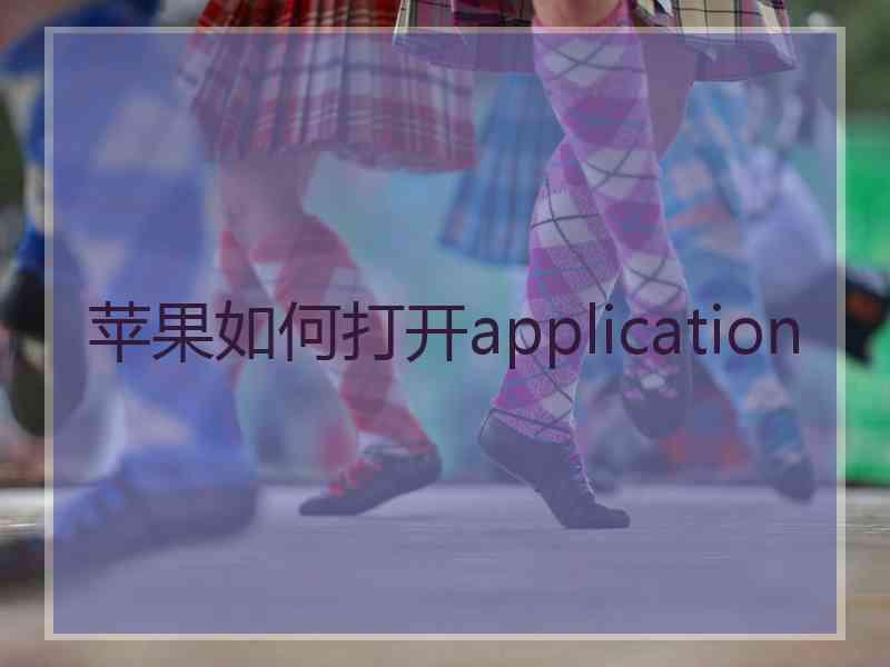 苹果如何打开application