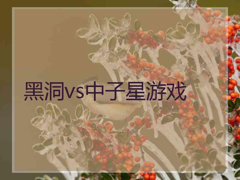 黑洞vs中子星游戏