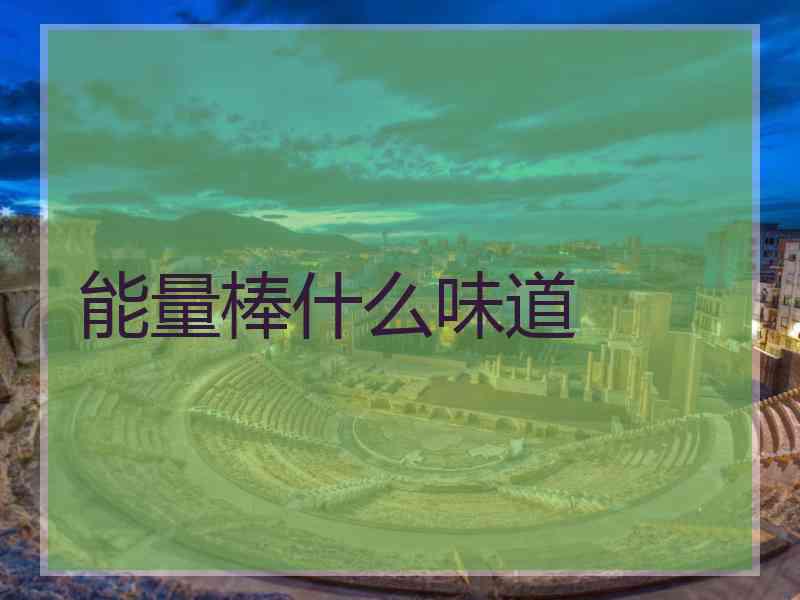 能量棒什么味道
