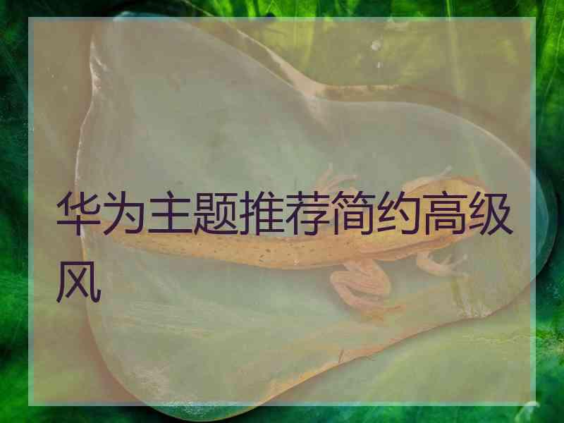 华为主题推荐简约高级风