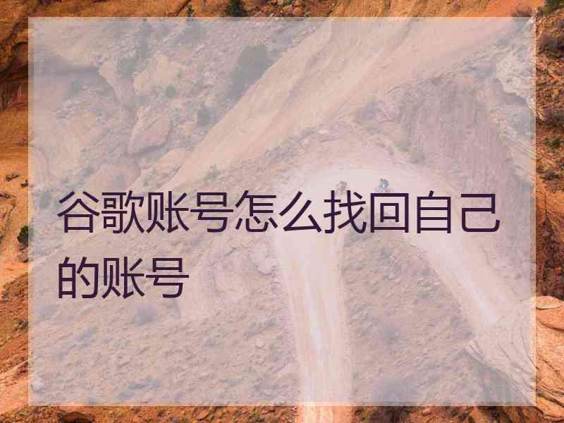 谷歌账号怎么找回自己的账号