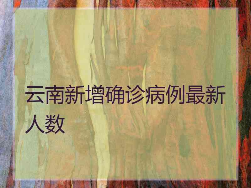 云南新增确诊病例最新人数