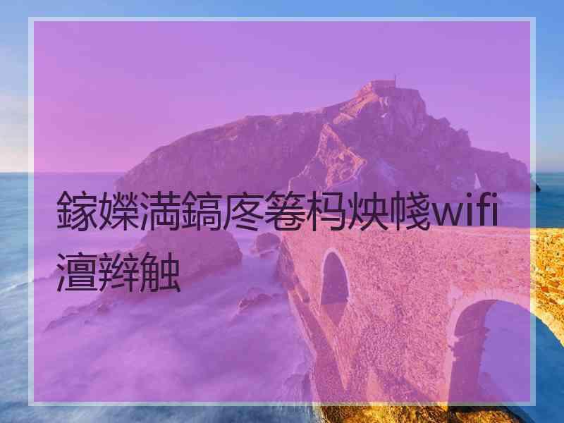 鎵嬫満鎬庝箞杩炴帴wifi澶辫触
