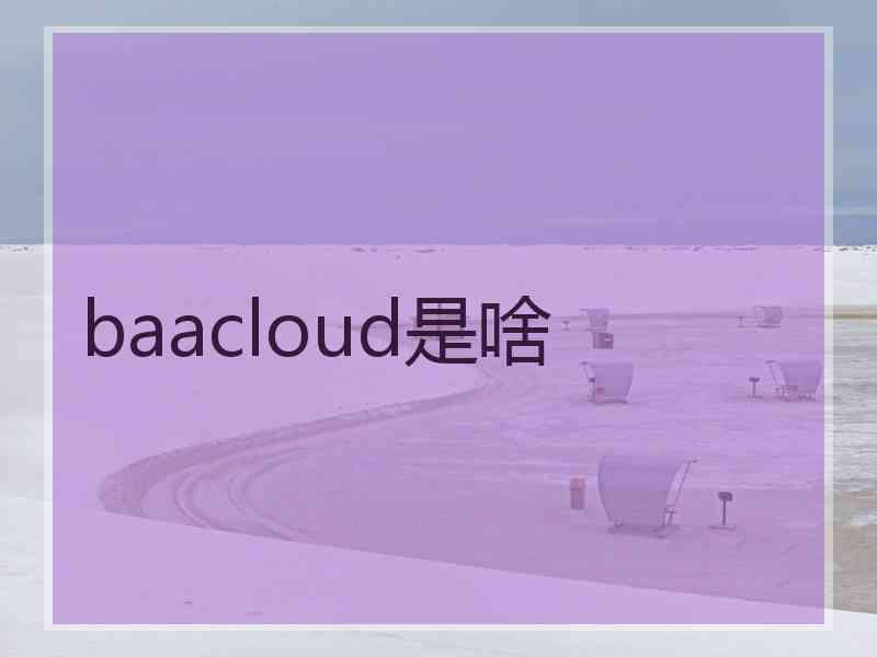 baacloud是啥