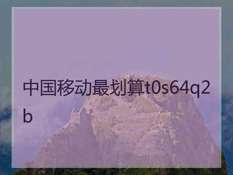 中国移动最划算t0s64q2b