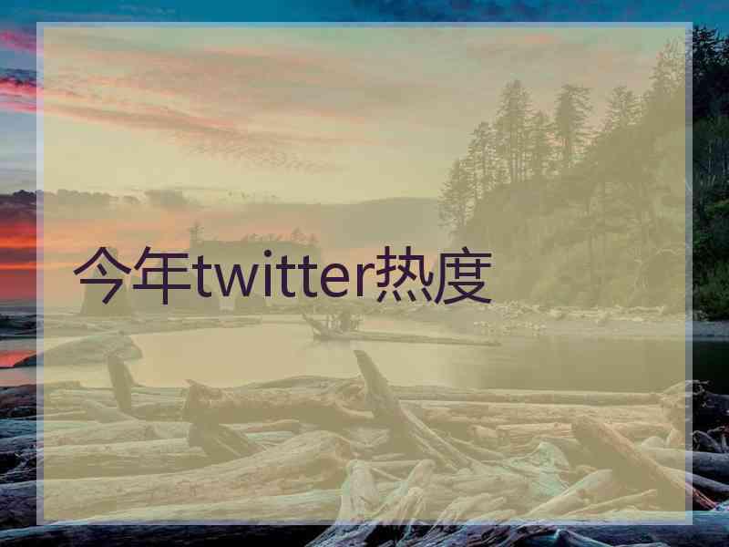 今年twitter热度